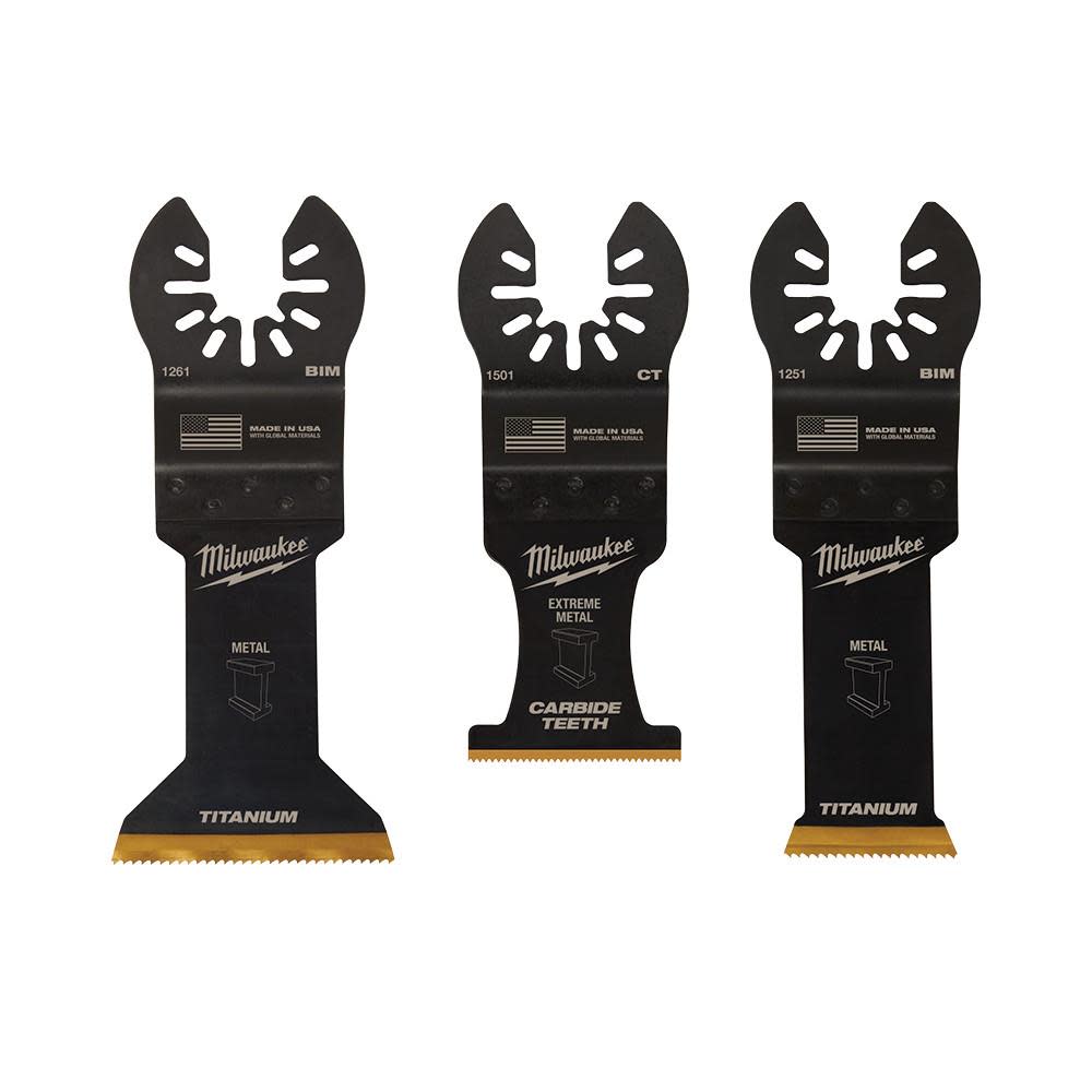 Milwaukee OPEN-LOK 3PC METAL CUTTING MULTI-TOOL BLADE VARIETY PACK 49-10-9006 from Milwaukee - Intensery