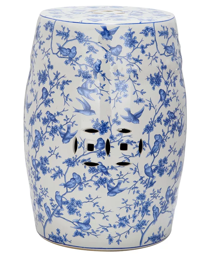 Safavieh Blue Birds Garden Stool - Intensery