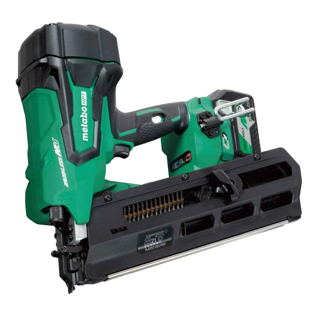 Metabo HPT Multivolt Cordless Framing Nailer Kit 3 ½” 30deg Clipped Head Paper Strip - Intensery