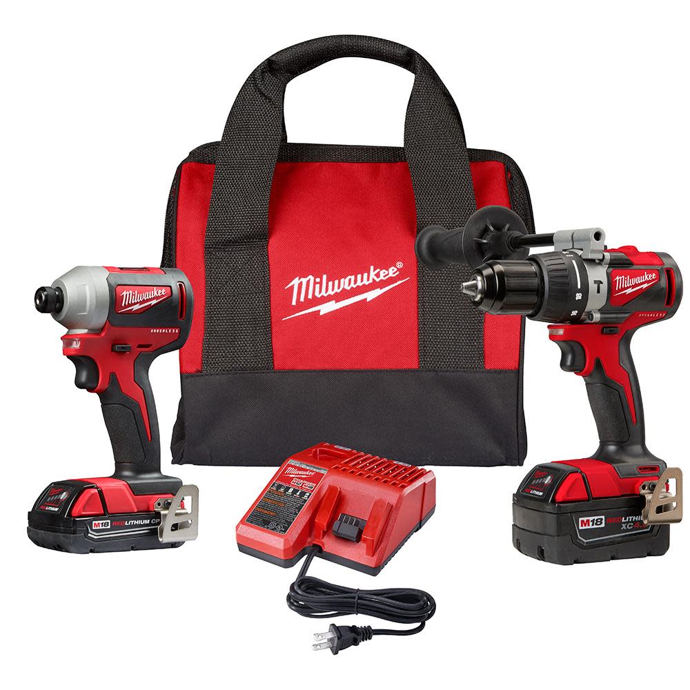 Milwaukee M18 Brushless Hammer Drill/Impact Combo Kit 2.04.0 2893-22CX from Milwaukee - Intensery