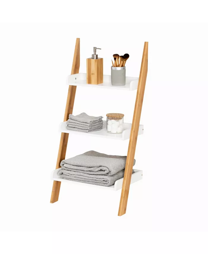 Honey Can Do 3-Tier Leaning Bathroom Ladder Shelf - Intensery
