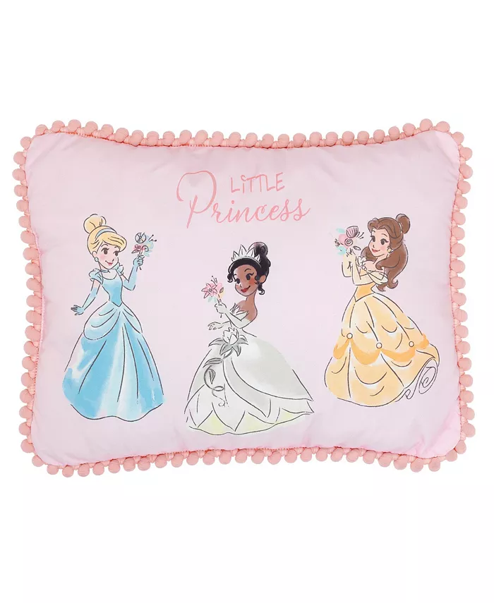 Lambs Ivy Disney Princesses Pink Decorative Baby Nursery Throw Pillow - Intensery