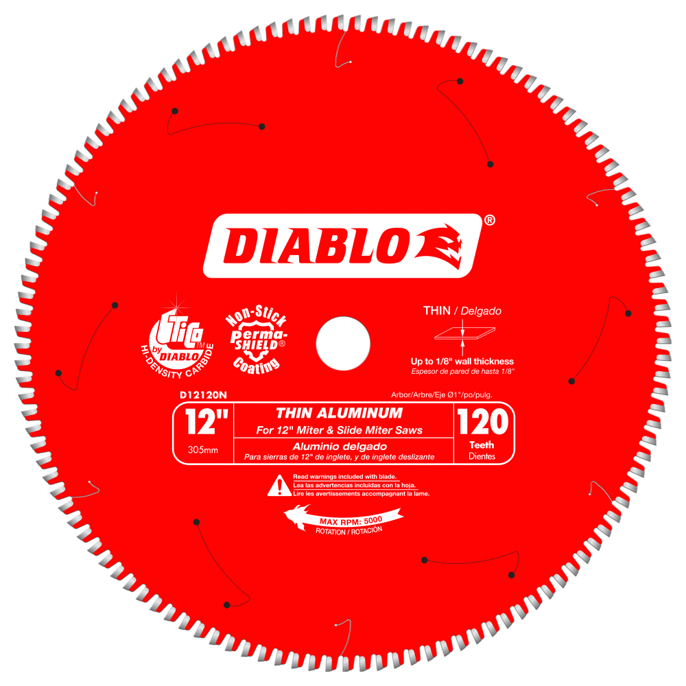 Diablo Tools 12 in. x 120 Tooth Thin Aluminum Cutting Saw Blade - Intensery