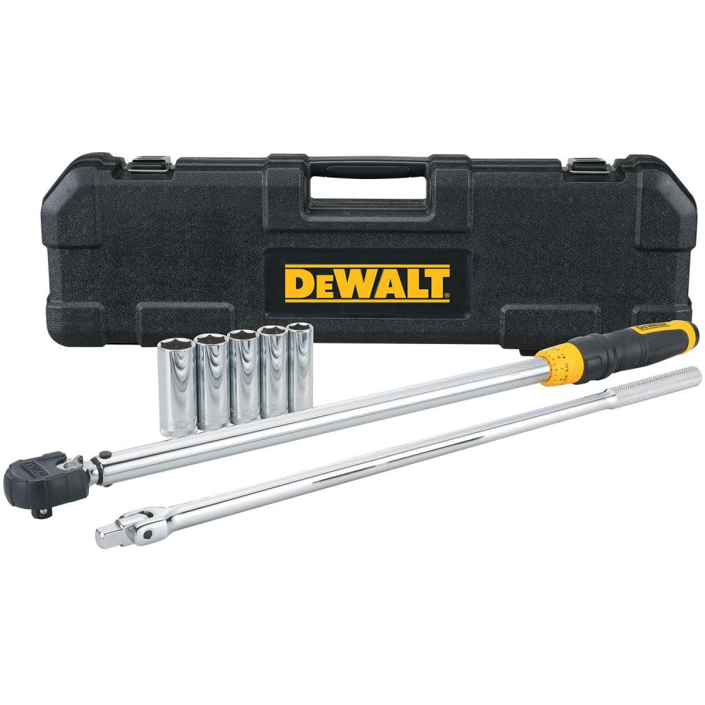 DEWALT 1/2 Drive Torque Wrench Tire Change Kit 7pc - Intensery