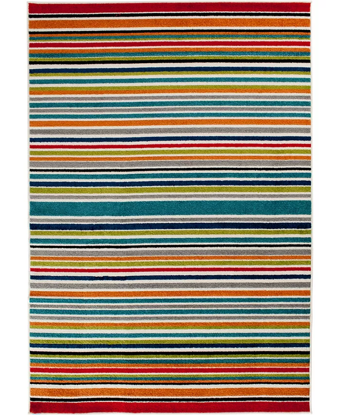 Portland Textiles Tropicana Santee Multi 3'3 x 5' Outdoor Area Rug - Intensery