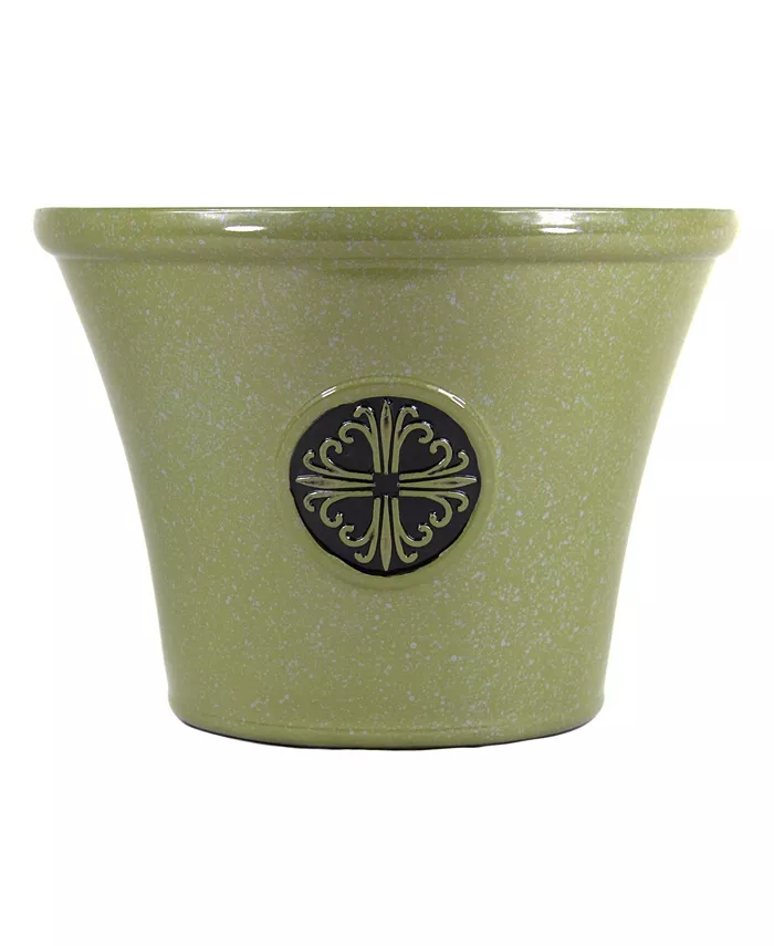 Garden Elements Logo Large Plastic Modern Planter Lime Green 14.75 Inches - Intensery