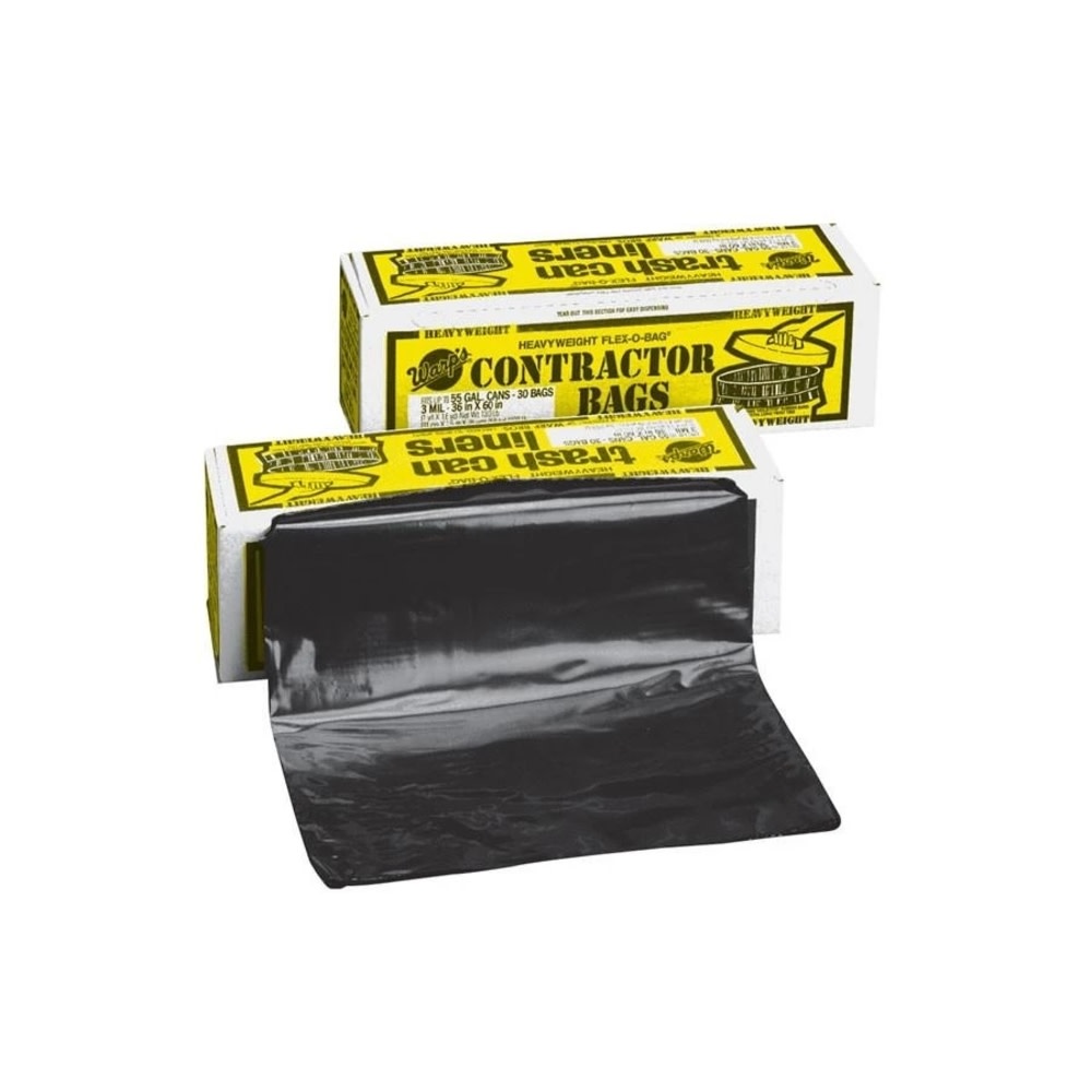 55 Gallon 3 Mil Trash Bags- Pack of 30 Bags - Intensery