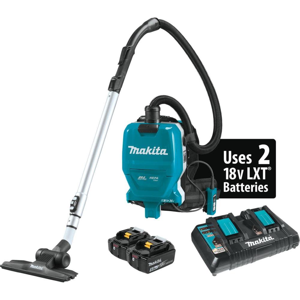 18V X2 LXT® Lithium-Ion (36V) Brushless Cordless 1/2 Gallon HEPA Filter Backpack Dry Vacuum Kit (5.0Ah) - Intensery