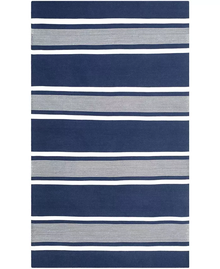 Lauren Ralph Lauren Hanover Stripe LRL2461A Navy Outdoor Area Rug Collection - Intensery
