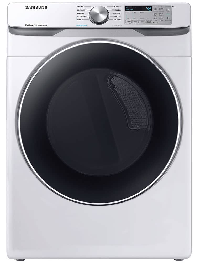 7.5 Cu. Ft. White Gas Dryer With Steam Sanitize+ - Intensery