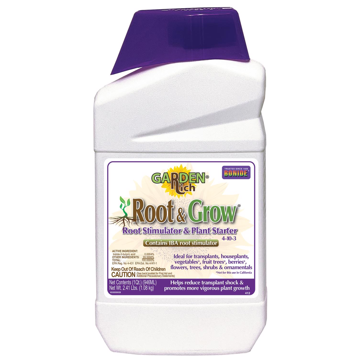 Bonide Garden Rich Root \u0026 Grow Liquid Root Stimulator \u0026 Plant Starter 1 qt - Intensery