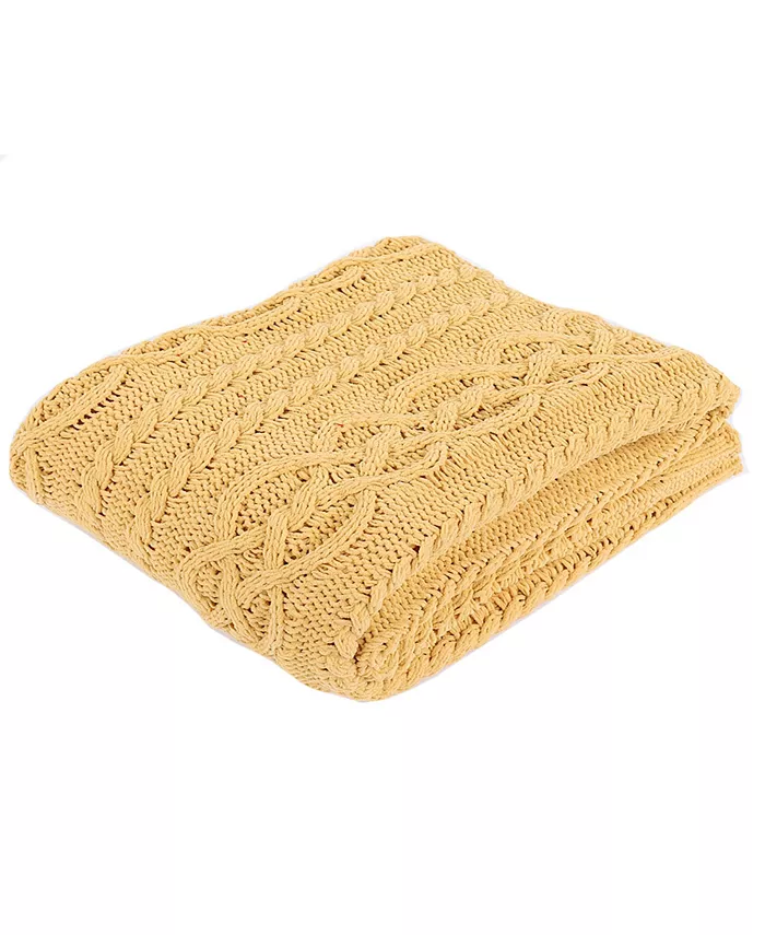 Happycare Textiles Knitted Luxury Chenille Throw Blanket - Intensery