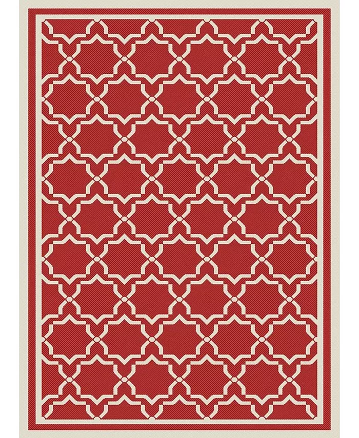 Safavieh Courtyard Red and Bone 6'7