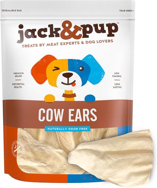 Jack and Pup White Cow Ears Dog Treats - Intensery