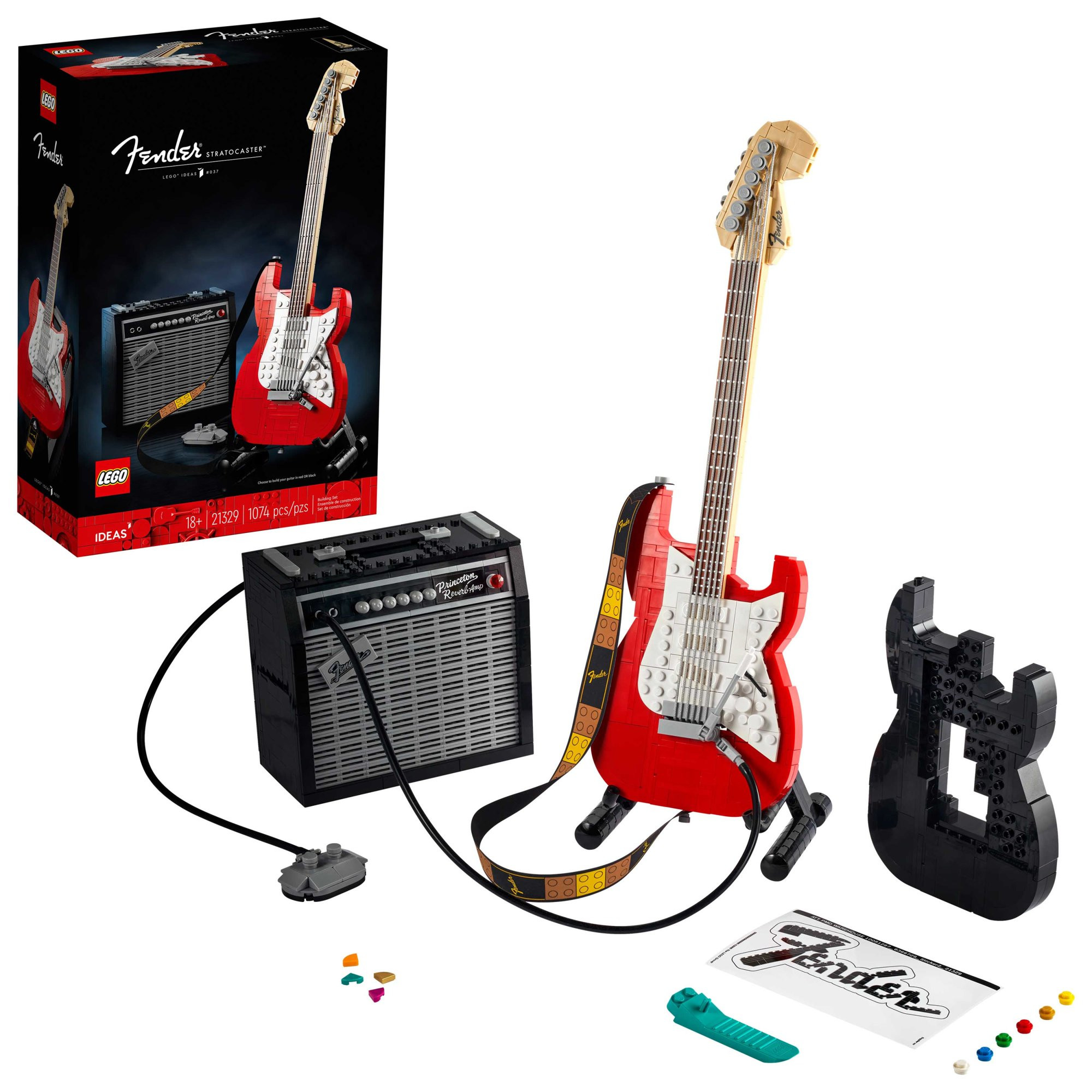 Lego Ideas Fender Stratocaster 21329 Building Kit， 1，079 Pieces - Intensery