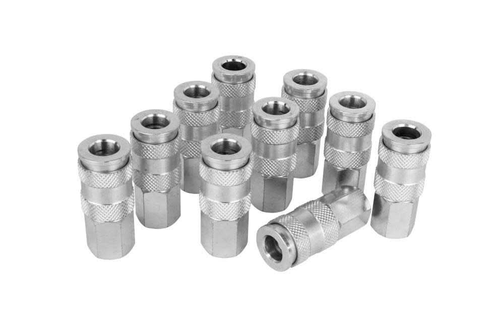 Milton Quick-Connect Steel Coupler 3/8 FNPT High Flow (V-Style) - Intensery