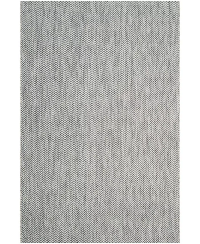 Safavieh Courtyard Gray and Navy 4' x 5'7