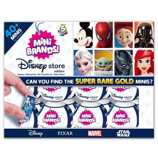 5 Surprise Mini Brands Disney Store Series 1 Mystery Capsule Collectible - Intensery