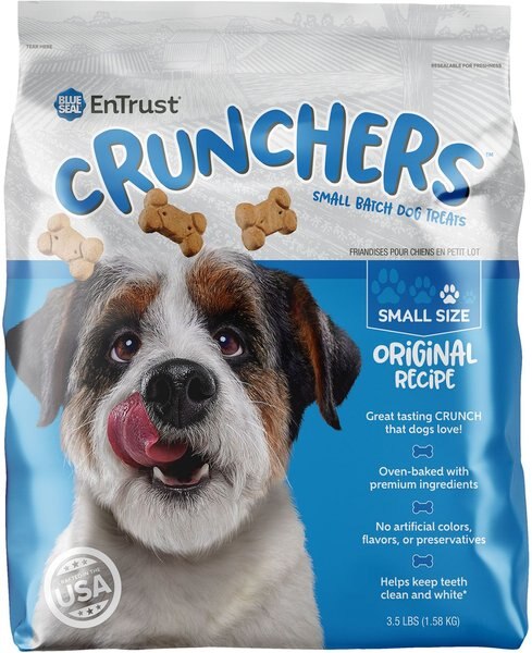 Blue Seal EnTrust Crunchers Original Crunchy Dog Treats， Small， 3.5-lb bag - Intensery