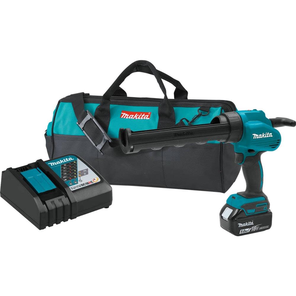 18 Volt Lithium-Ion Cordless 10 oz Caulk and Adhesive Gun Kit， 5.0 Ah - Intensery