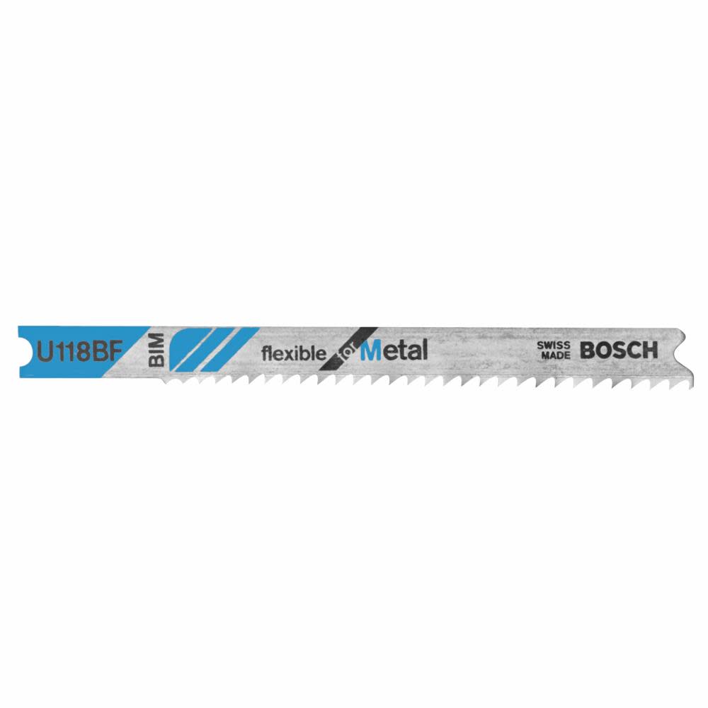 Bosch Jig Saw Blades 5pc 3 1/8 11 14 Progressive TPI Flexible for Metal U shank - Intensery