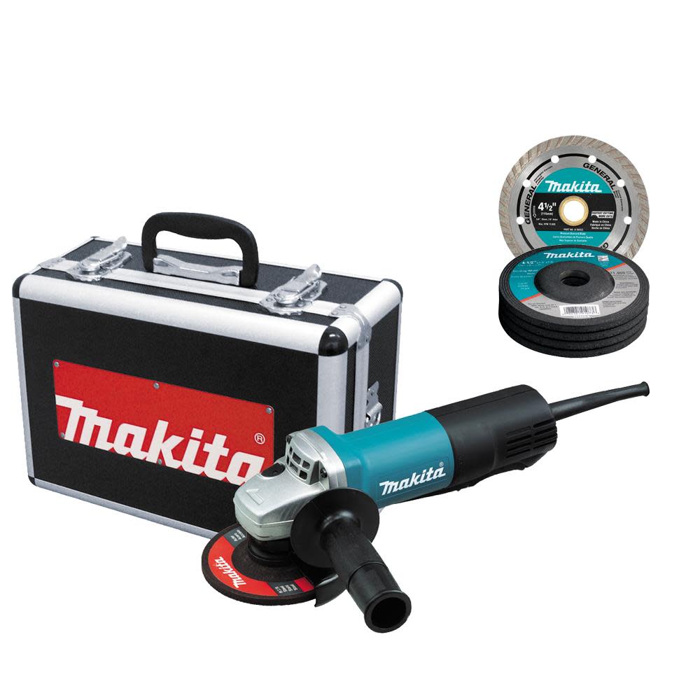 Makita 4-1/2-Inch Angle Grinder with Aluminum Case 9557PBX1 from Makita - Intensery