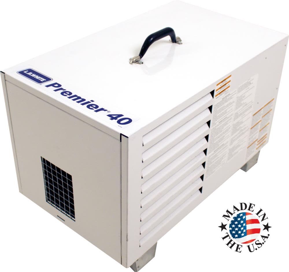 L.B. White Premier 40 EnClosed Abrasive Grain Coat Flame Portable Heater LP - Intensery