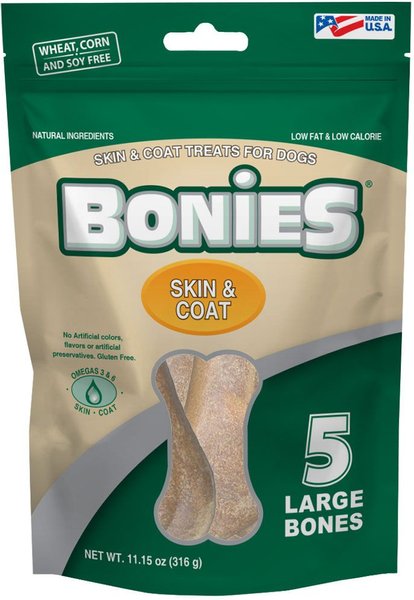 BONIES Skin and Coat Formula Large Dog Treats - Intensery