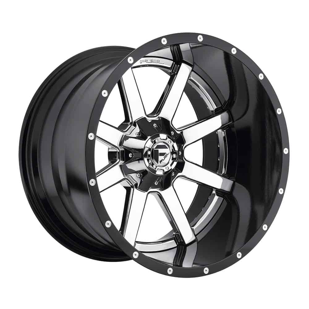 Fuel 2PC D260 MAVERICK D260 20X12 8X180 CHR-PLATED-GBL -44MM - Intensery