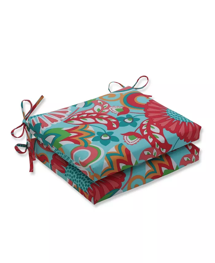 Pillow Perfect Sophia Squared Corners Seat Cushion， Set of 2 - Intensery