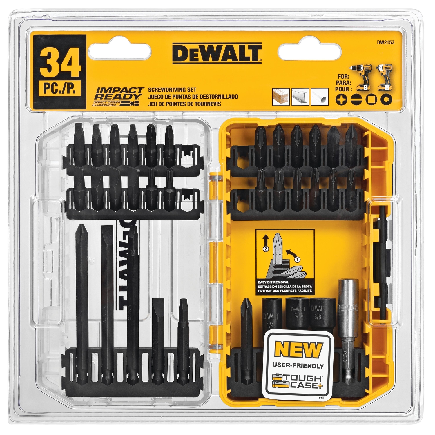 DeWalt Impact Ready Drive Bit Set Steel 34 pc - Intensery
