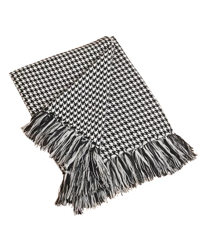 Saro Lifestyle Houndstooth Design Throw - Intensery
