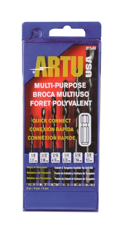 ARTU Carbide Tipped Drill Bit Set 6 pc - Intensery