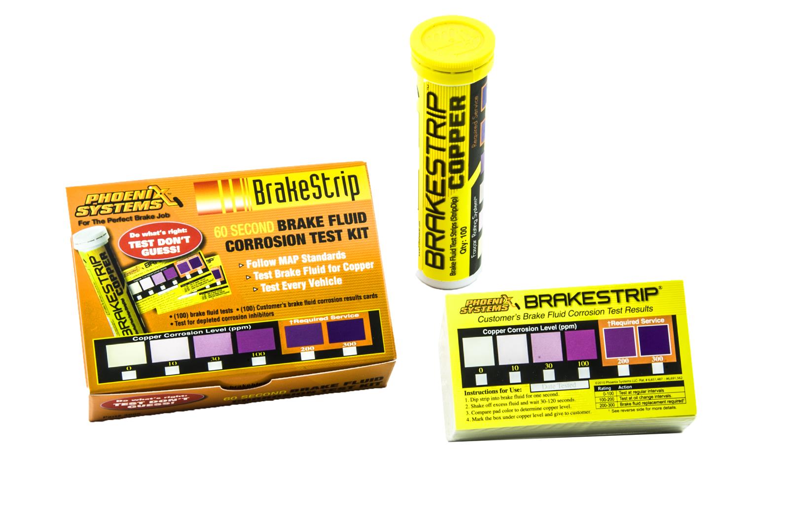Phoenix Systems 3006-B Phoenix Systems BrakeStrip Brake Fluid Test Kits - Intensery