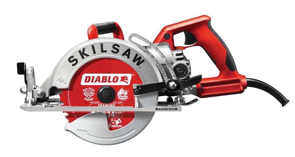 7-1/4 In. Lightweight Magnesium Worm Drive Saw with Diablo Blade - Intensery