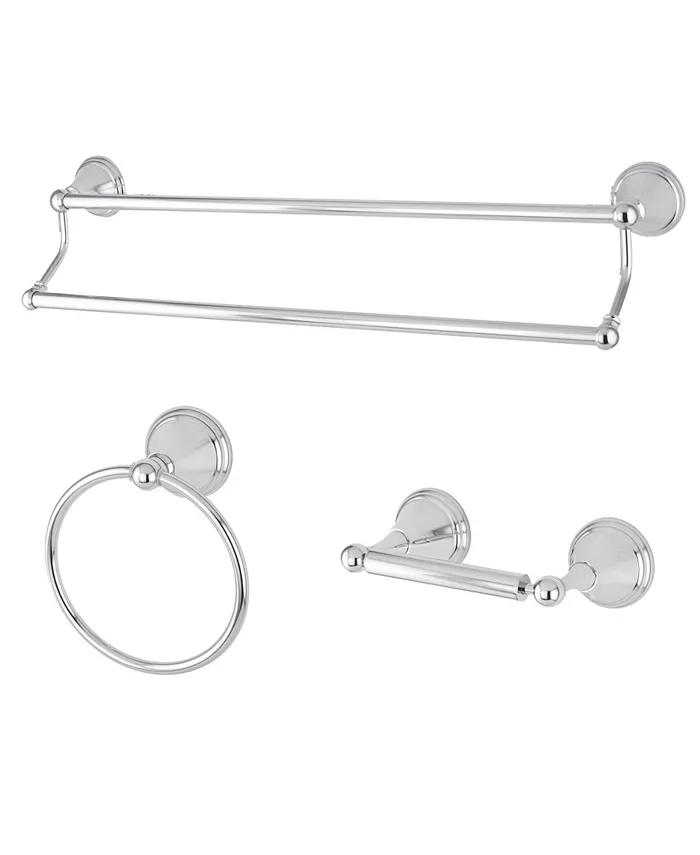 Kingston Brass Governor 3-Pc. Bathroom Accessories Set in Polished Chrome - Intensery