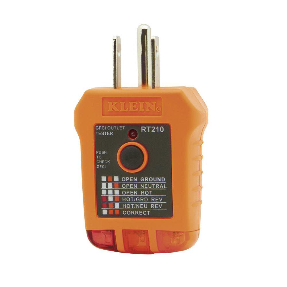Klein Tools GFCI Receptacle Tester RT210 from Klein Tools - Intensery