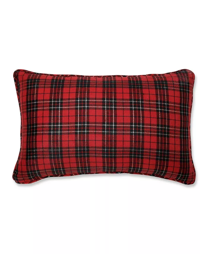 Pillow Perfect Holiday Plaid Red Rectangular Throw Pillow - Intensery