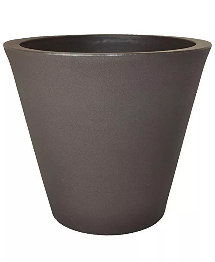 Tusco Products Cosmopolitan Collection Round Planter Espresso 13in - Intensery