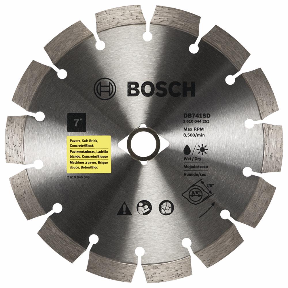 Bosch 7 Standard Segmented Rim Diamond Blade with DKO for Universal Rough Cuts - Intensery