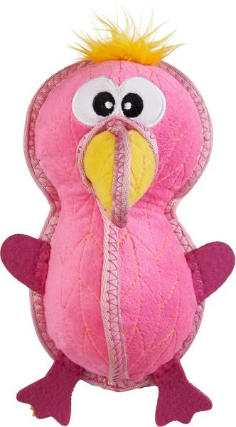 Outward Hound Xtreme Seamz Flamingo Squeaky Durable Dog Toy， Pink， Medium - Intensery