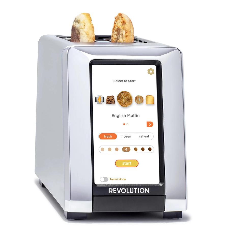 Revolution InstaGLO R180S – New! 2-Slice,  Steel/Chrome Touchscreen Toaster with High-Speed Smart Settings for  Toasting – - Intensery