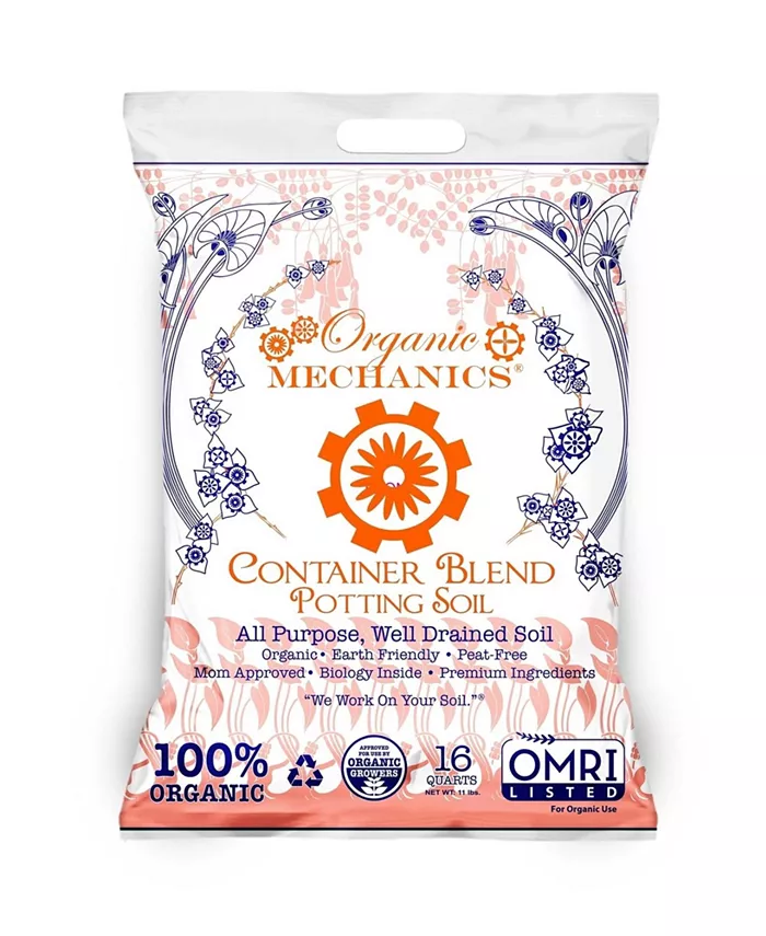 ORGANIC MECHANICS All Purpose Peat-Free Container Blend Garden Potting Soil， 16 Quarts - Intensery