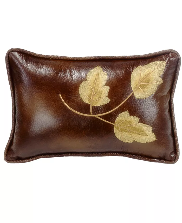 HiEnd Accents 12x19 Embroidery Leaf Pillow - Intensery