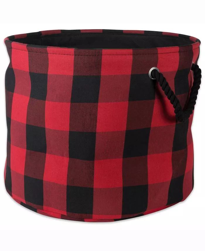 Design Imports Storage Bin Buffalo Check， Round - Intensery