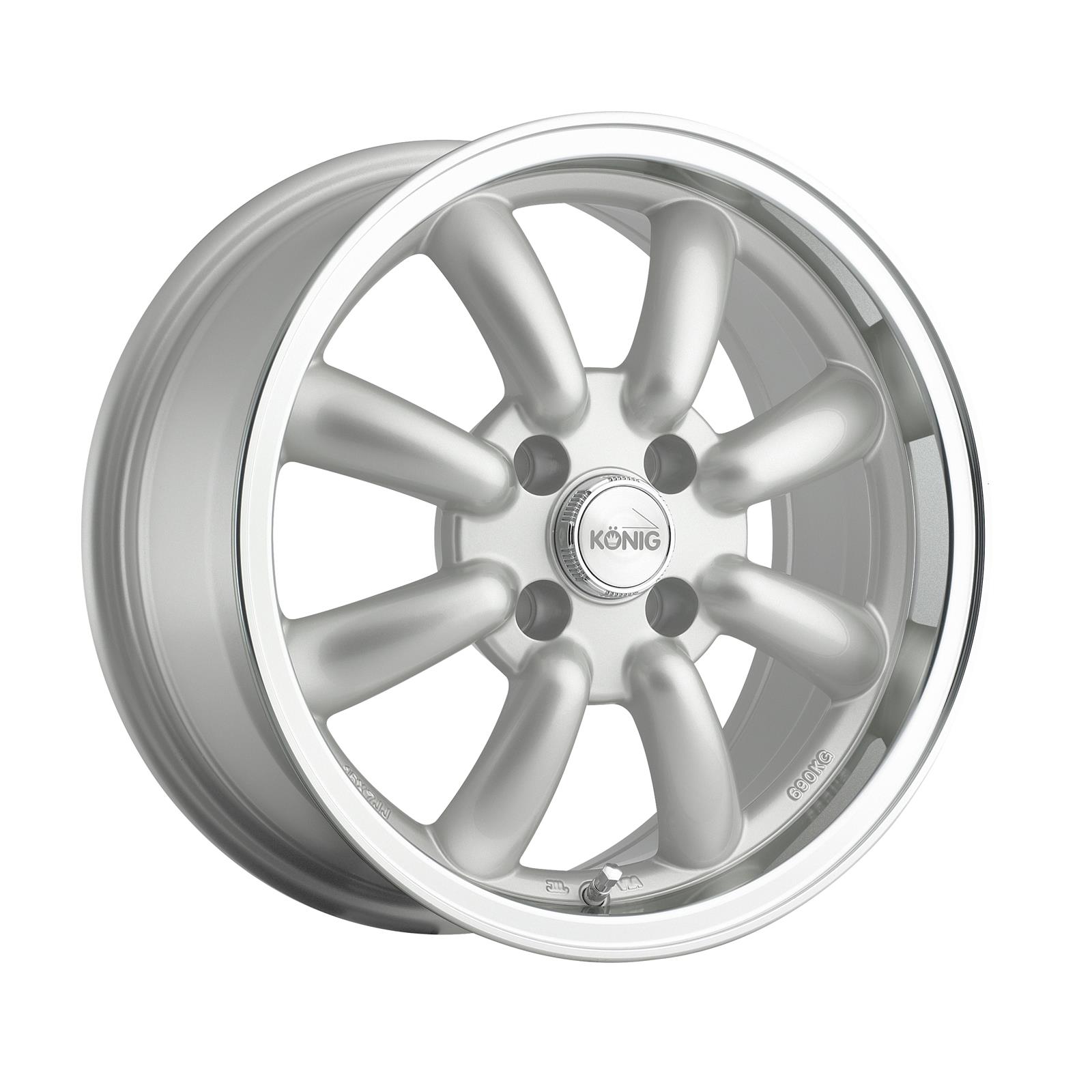 Konig Wheels RW7511400S Konig Rewind Silver Wheels with Machined Lip - Intensery