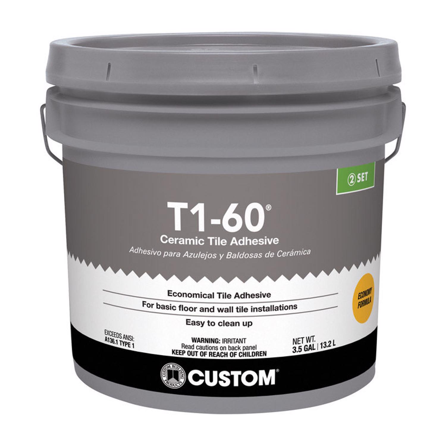 Custom Building Products T1-60 Ceramic Tile Adhesive 3.5 gal - Intensery