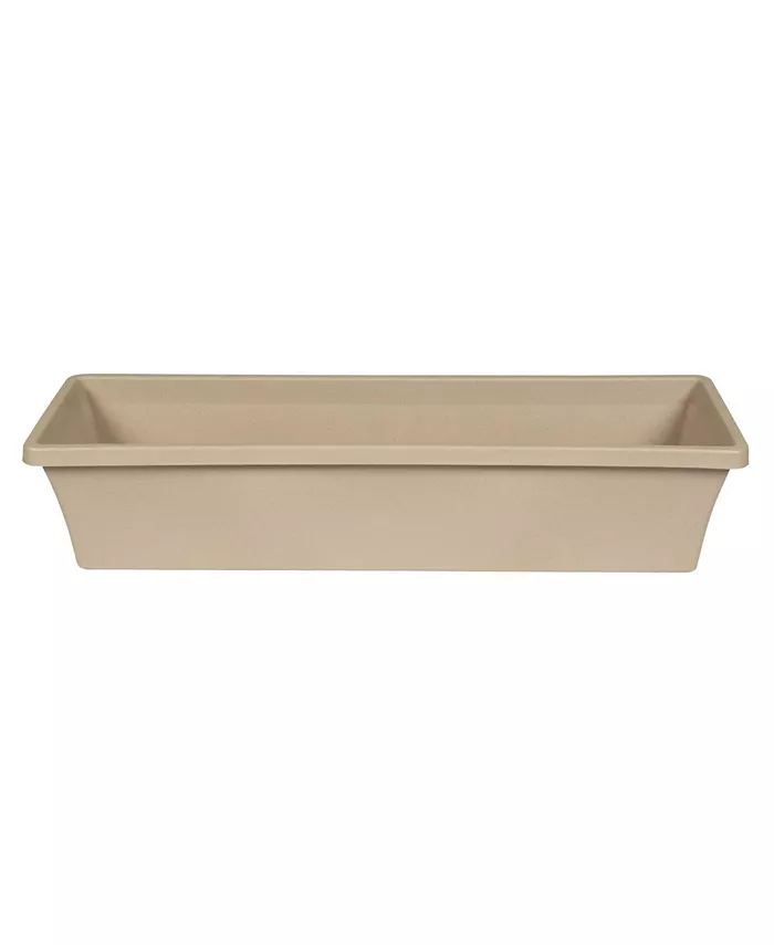 Bloem Terra Outdoor Resin Window Flower Box， Taupe， 24in - Intensery