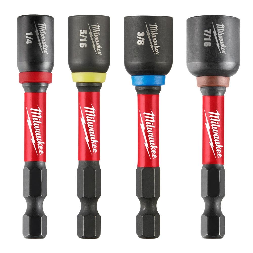 Milwaukee SHOCKWAVE Impact Duty 2 9/16 Magnetic Nut Driver Set 4pc 49-66-4566 from Milwaukee - Intensery