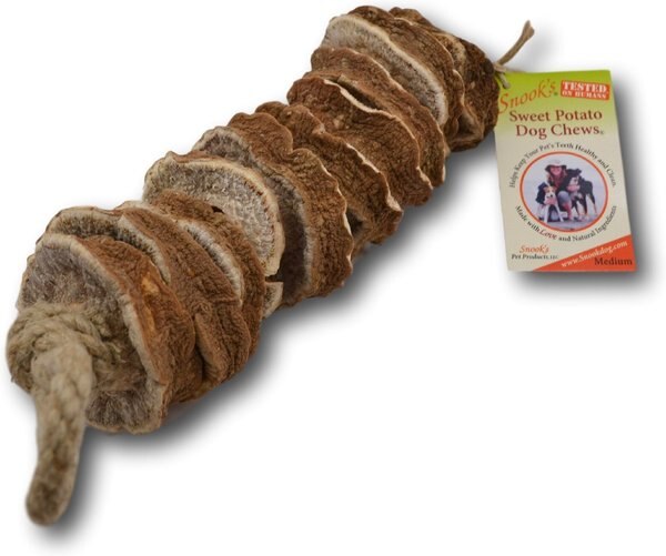 Snook's Sweet Potato Chew Dog Treats， Medium - Intensery